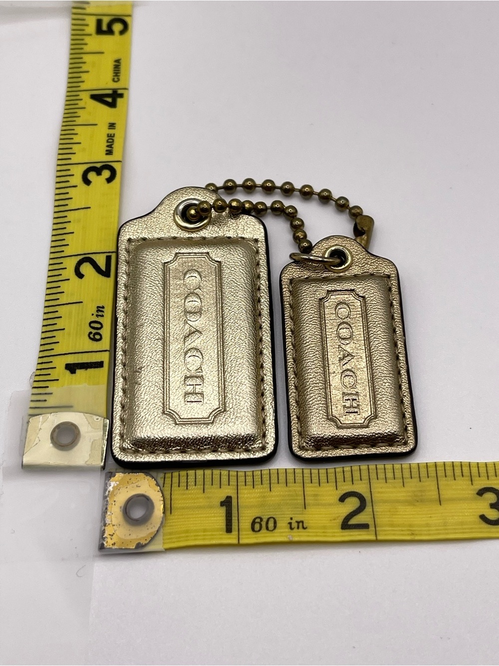 Coach Poppy Metallic Gold Double Hang Tag - Picture 2 of 3
